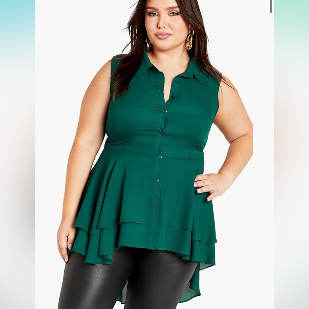 NWT City Chic Ruffle Top
